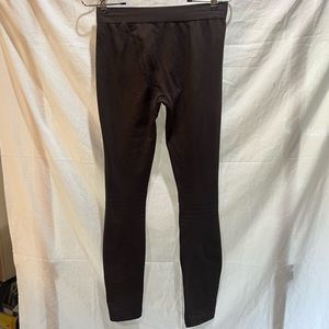 One Step Up fleece lined athletic leggings. S/M, brown, 28” inseam.